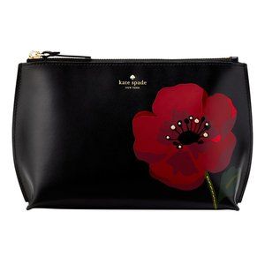 NWT Kate Spade Ooh La La Poppy Hilarie Cosmetic Ba